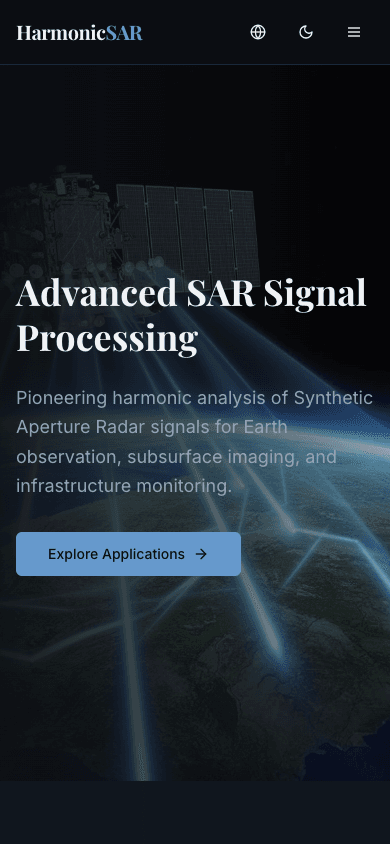 HarmonicSAR — site cercetare SAR, versiune mobilă